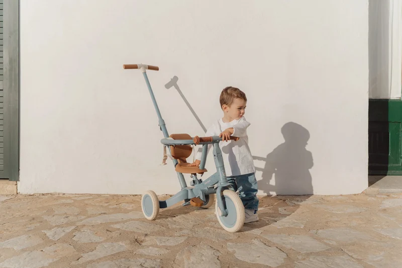 Triciclo con barra Safari Dreams Azul · Little Dutch
