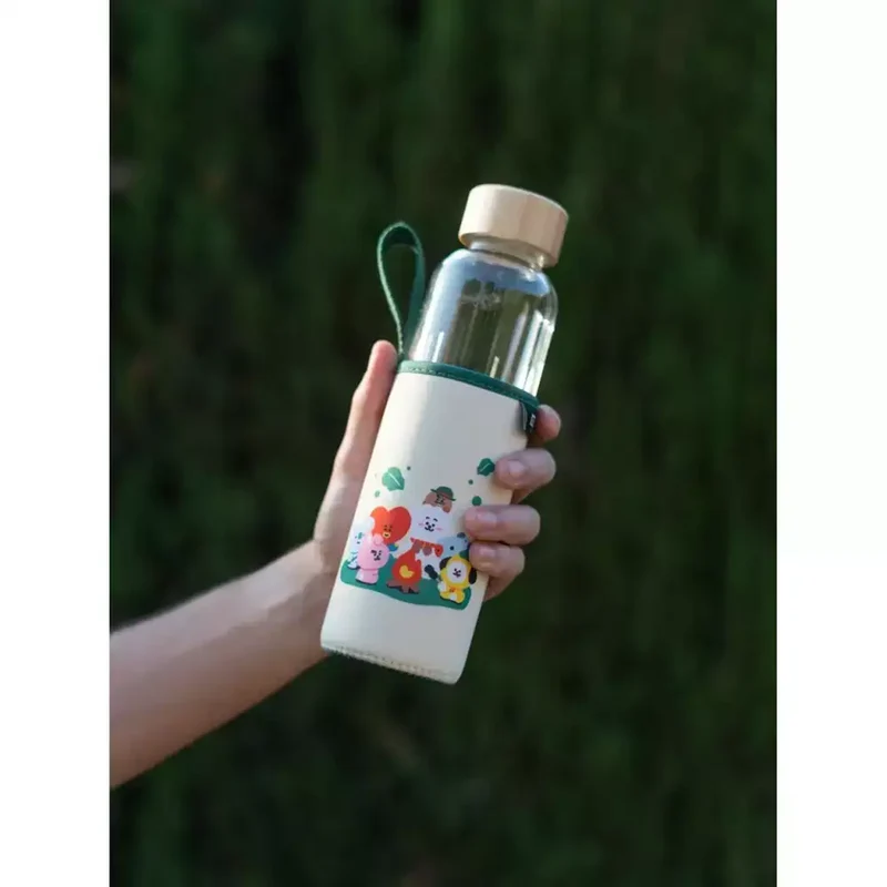 Botella de Cristal BT21 500ml con Funda de Neopreno