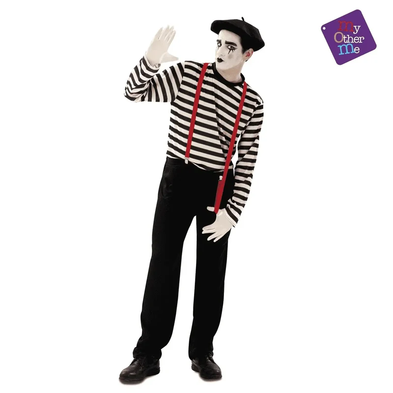 Disfraz de Mimo hombre adulto talla ML