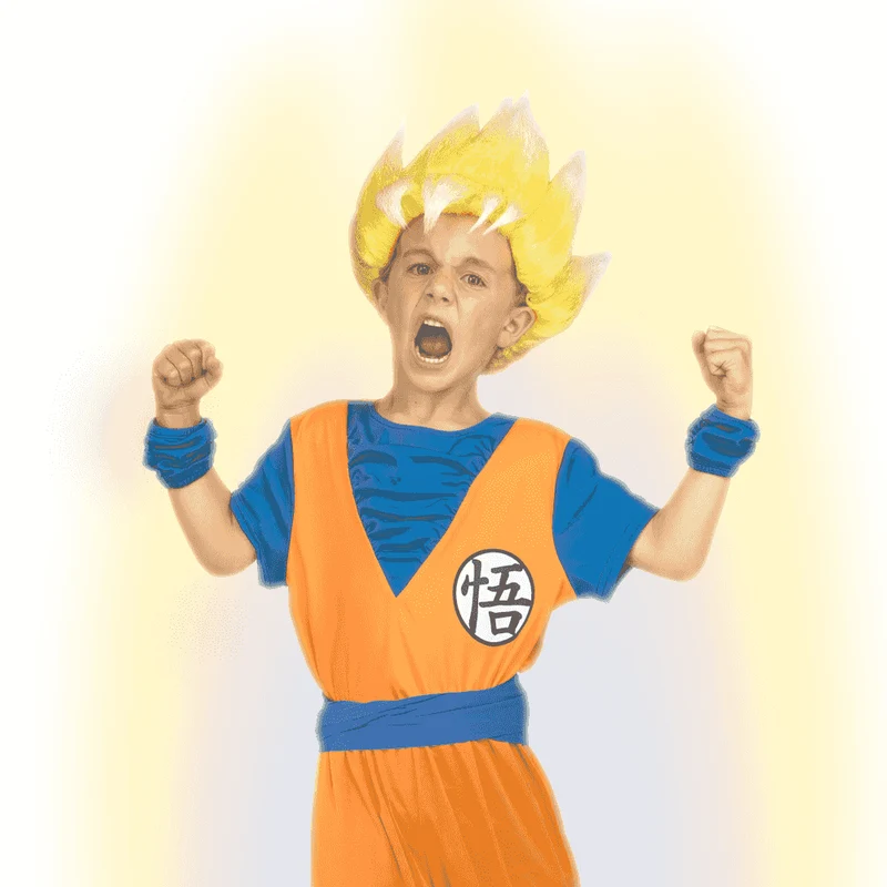 Peluca Saiyan goku para disfraz
