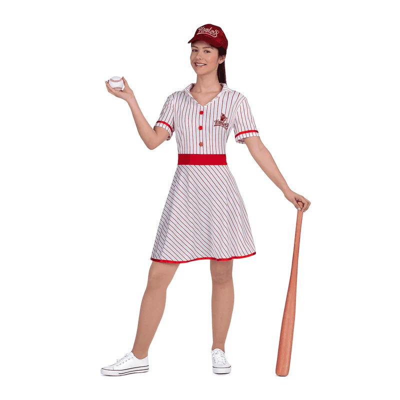 Disfraz de Jugadora baseball vintage adulto talla S