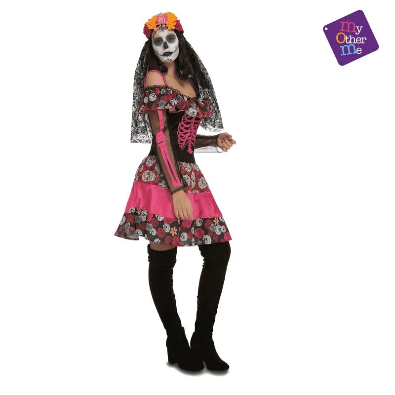 Disfraz de Día de los muertos adulto talla XL
