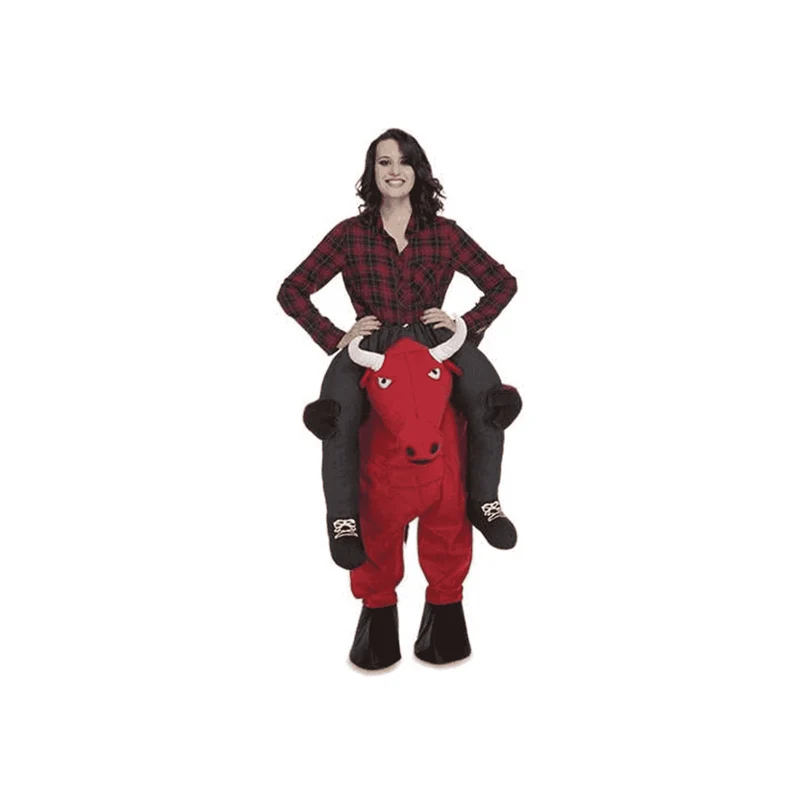 Disfraz de Ride-on toro rojo one size adult adulto talla TALLA ÚNICA
