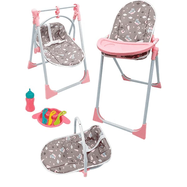 Trona Convertible 3 en 1 PequeBB – Silla alta, columpio y portabebés