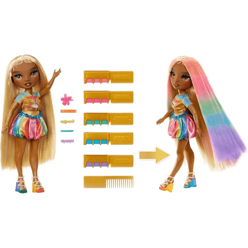 Rainbow High Muñeca Hair Chalk & Style- Meline