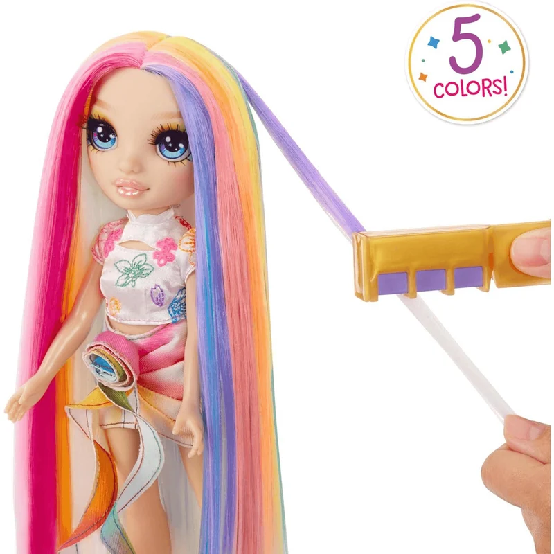 Rainbow High Tiza para el cabello y estilo Amaya - Muñeca arcoíris