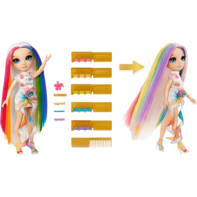 Rainbow High Tiza para el cabello y estilo Amaya - Muñeca arcoíris