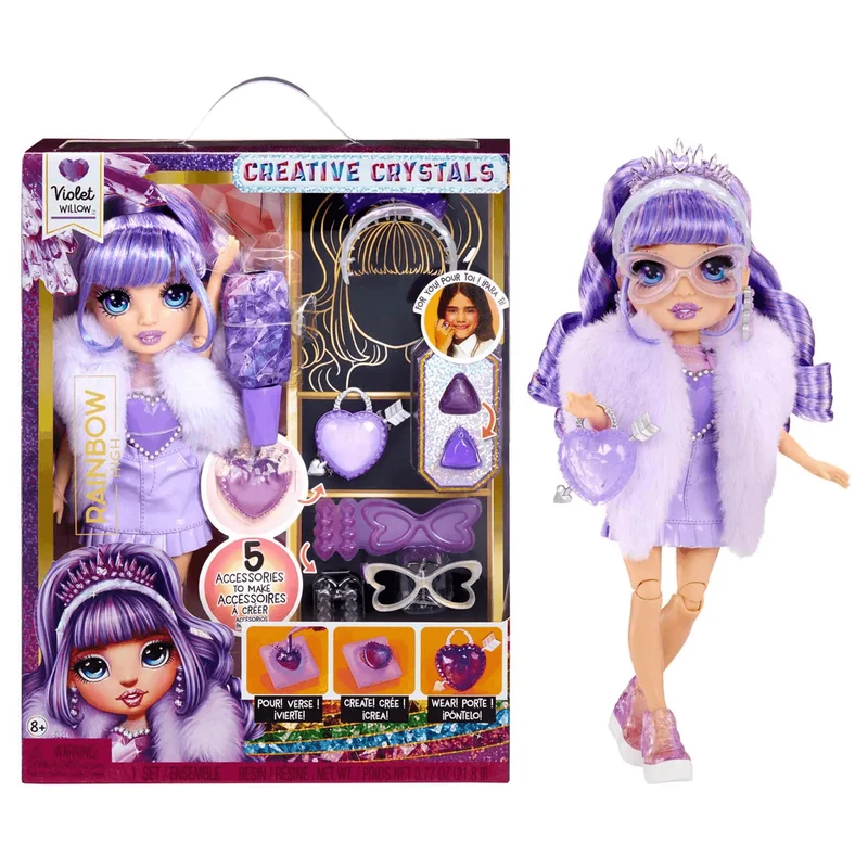 Rainbow High Creative Crystals Fashion Doll Violet Willow