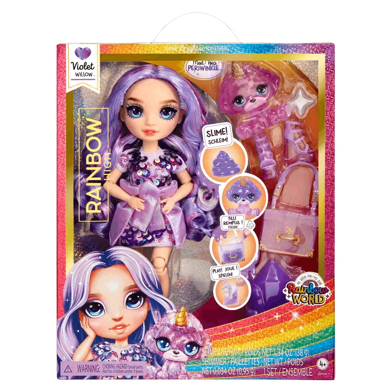 Muñeca Rainbow World Violet Purple