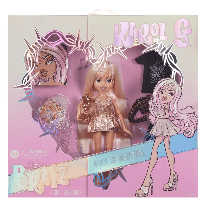 Bratz x Karol G Collector Doll con 3 looks y accesorios