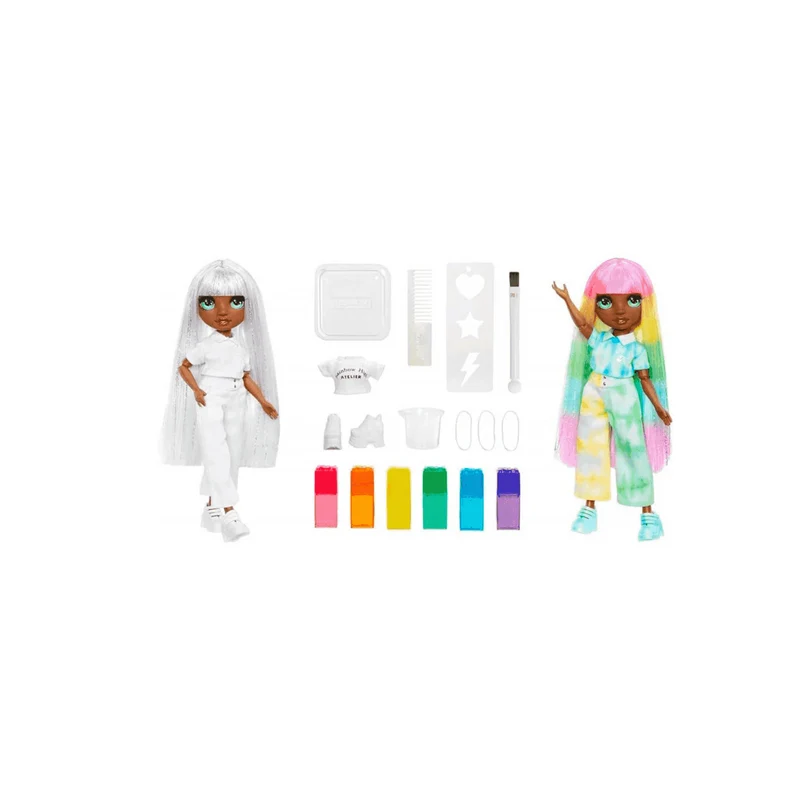 Rainbow High Watercolor & Create Muñeca con Ojos Verdes