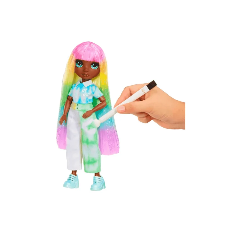 Rainbow High Watercolor & Create Muñeca con Ojos Verdes