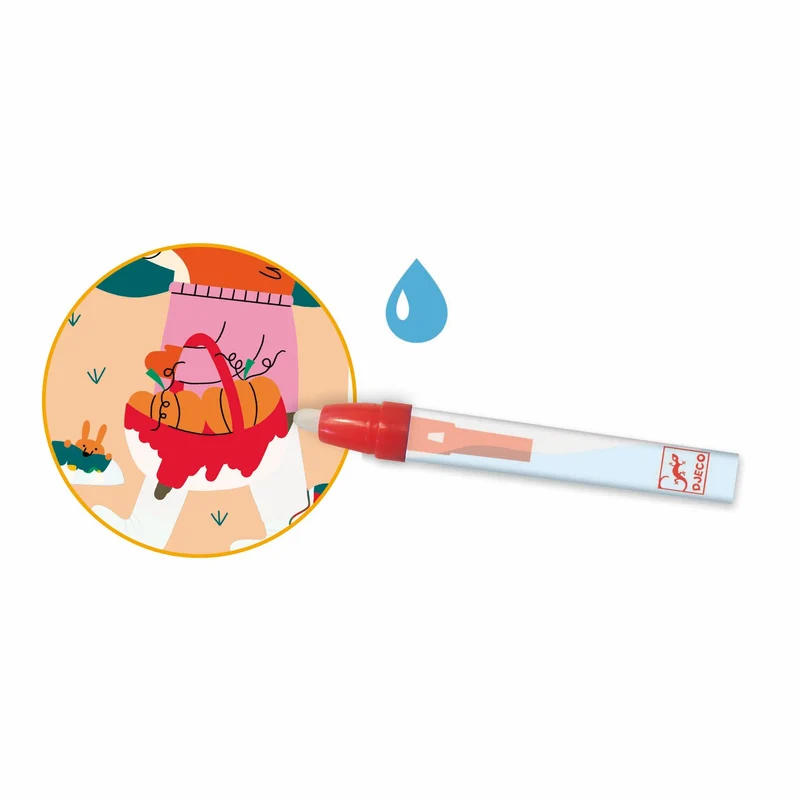 Colorear con agua 4 temporadas · DJECO