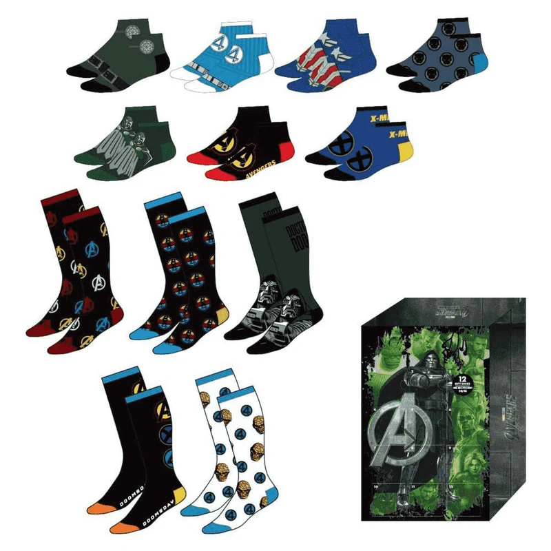 Pack 12 Calcetines Marvel Doom Cerdá Talla 38-45