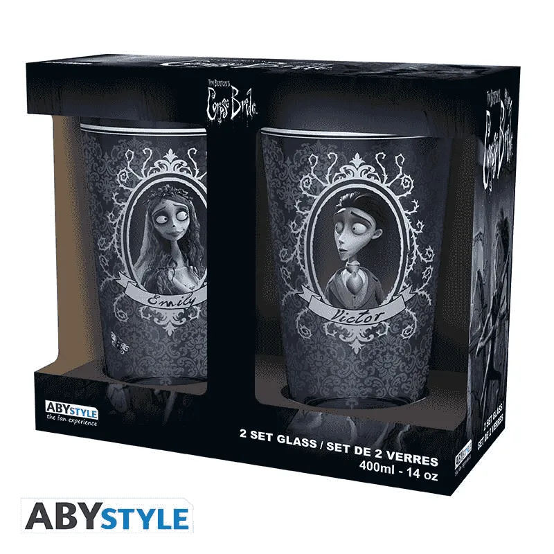 Set 2 Vasos XXL La Novia Cadáver Victor y Emily 400 ml