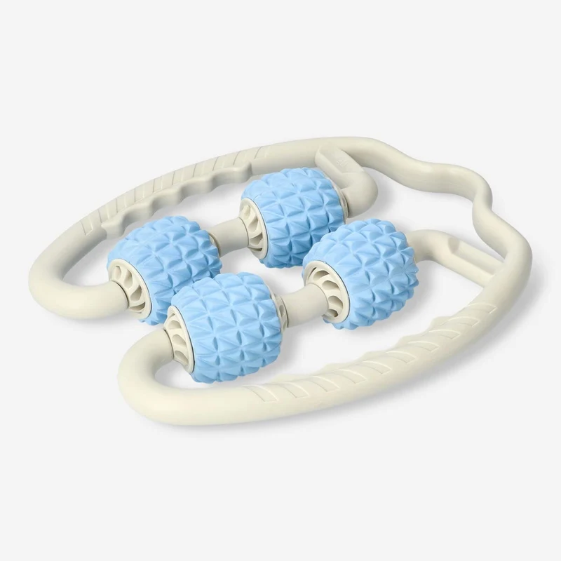 Blue and beige massager for leg