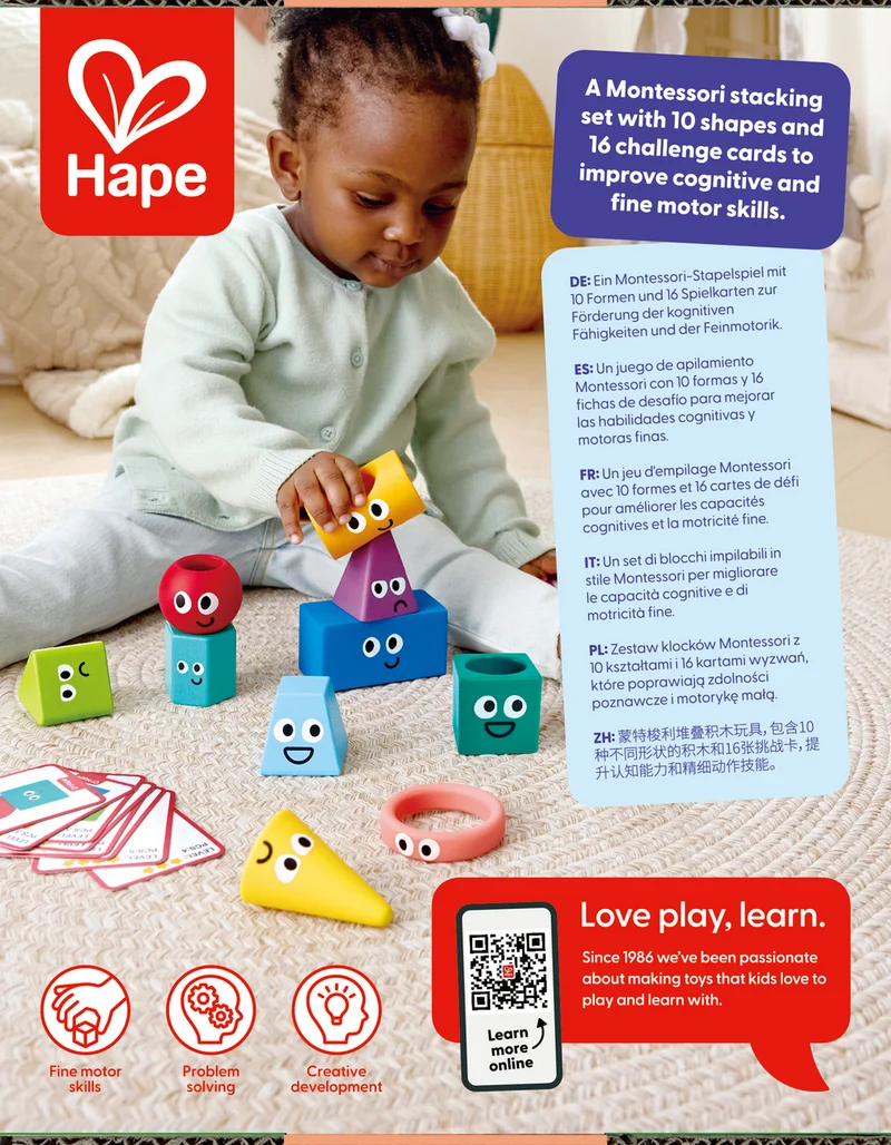 Bloques apilables Montessori · Hape