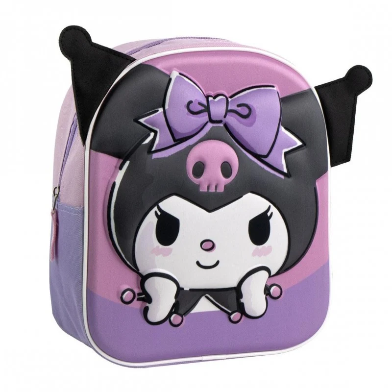 Mochila 3D Kuromi - Hello Kitty 28cm