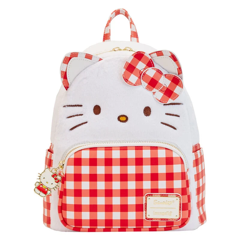Mochila Hello Kitty Gingham Cosplay - Sanrio 28cm