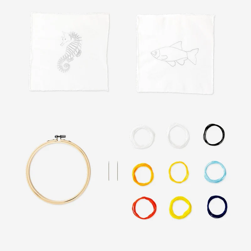 Ocean embroidery set
