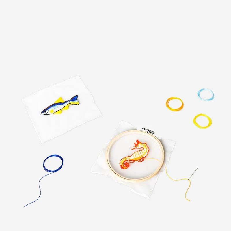 Ocean embroidery set