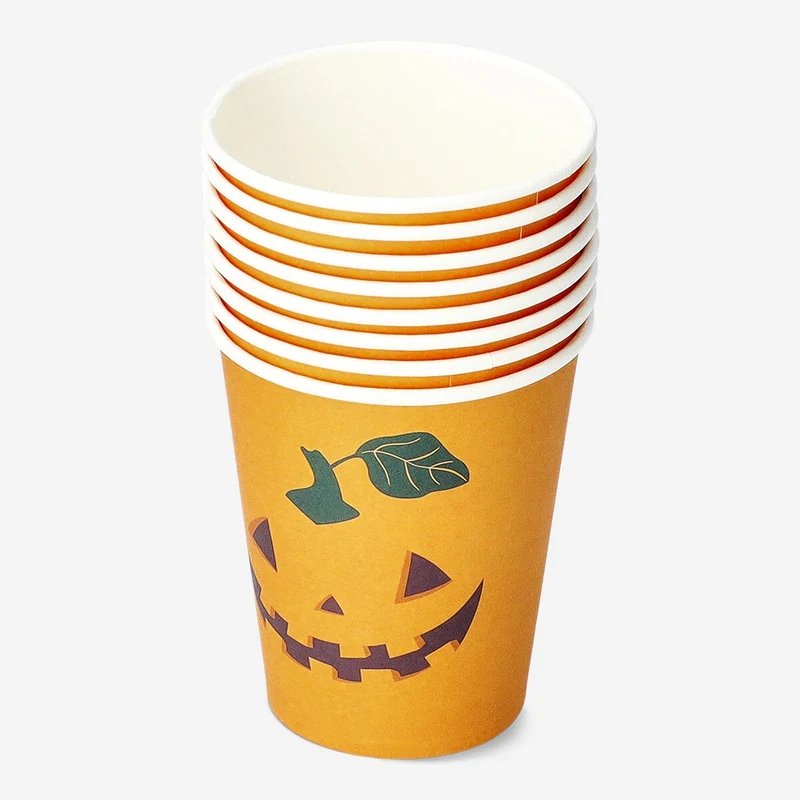 Halloween paper cups - 8 pcs