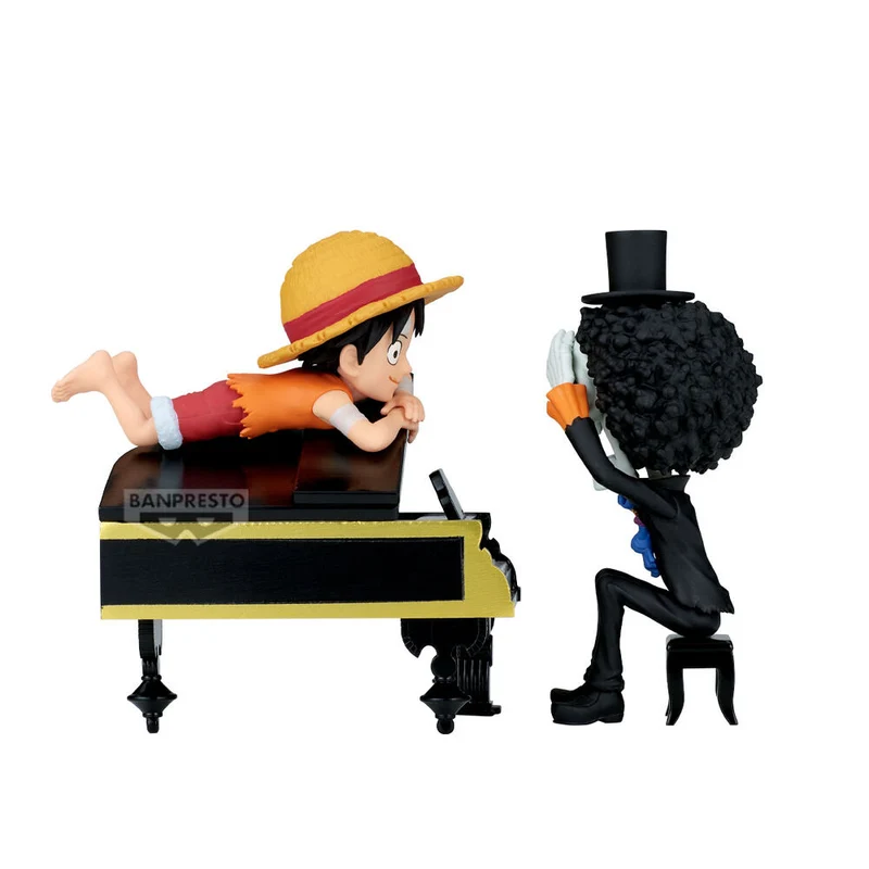Figura Luffy y Brook - One Piece WCF Log Stories 8cm