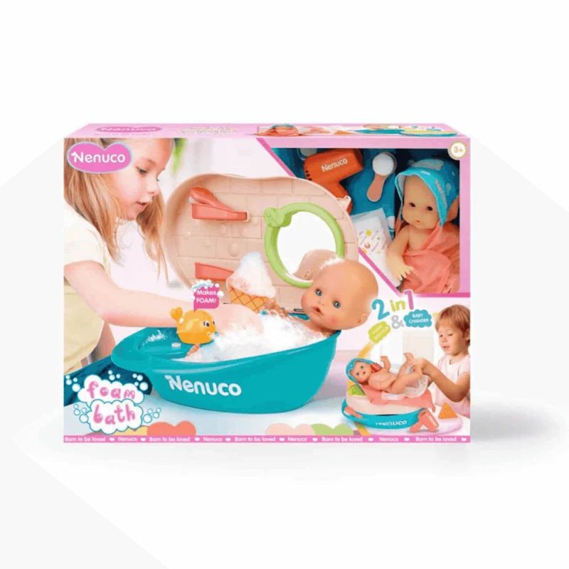 Nenuco Baño de Espuma - El set de baño interactivo para muñecas bebé Nenuco