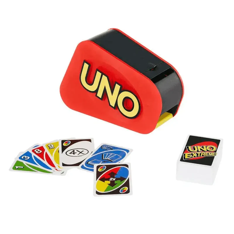 UNO Extreme – Juego de cartas con lanzador, luces y sonidos para emoción extra