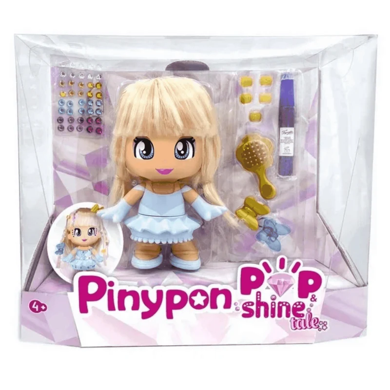 Pinypon Pop & Shine Tales ¡Transforma su Look Brillante!