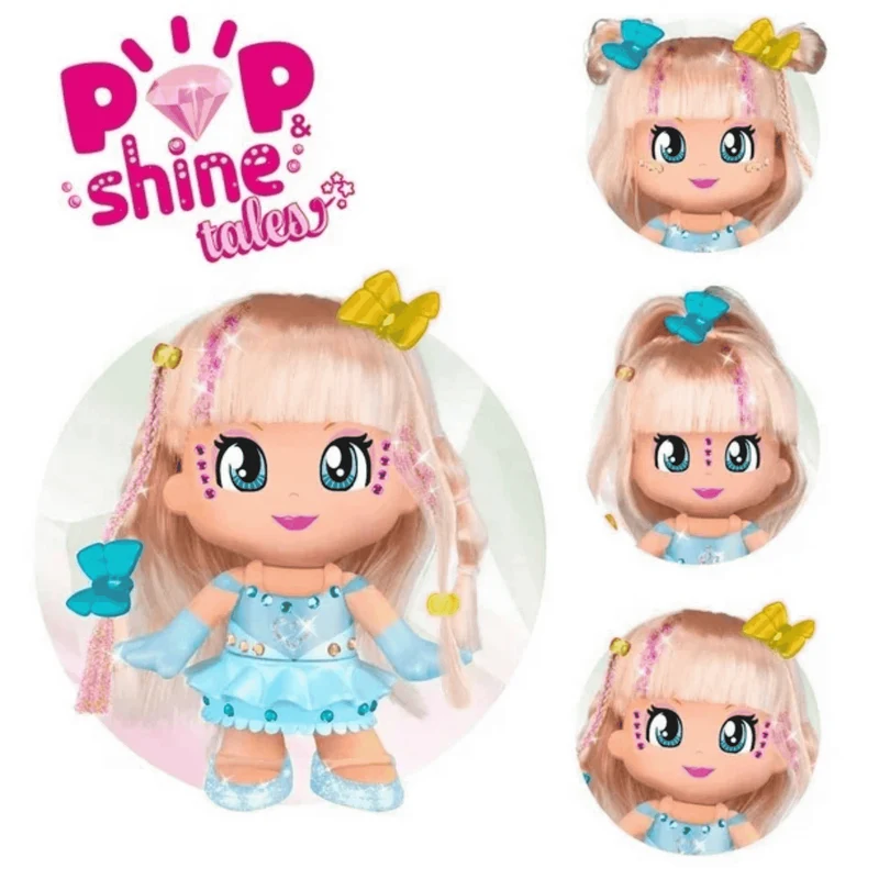 Pinypon Pop & Shine Tales ¡Transforma su Look Brillante!