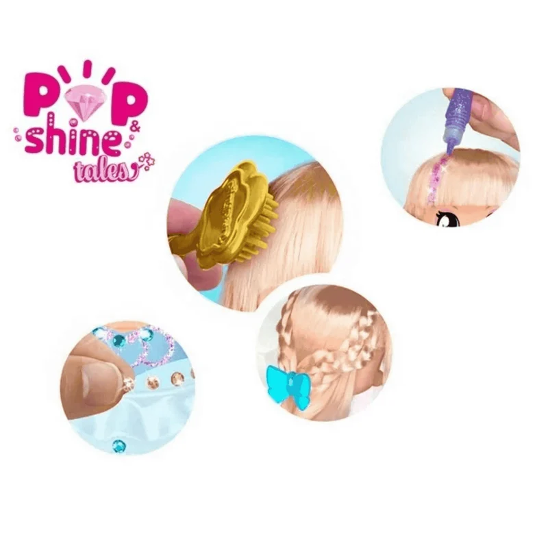 Pinypon Pop & Shine Tales ¡Transforma su Look Brillante!