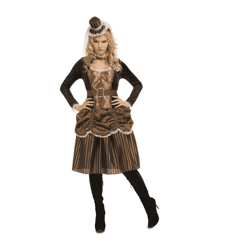 Disfraz de Steampunk lady adulto talla ML