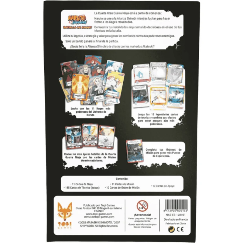 Juego de cartas Naruto Shippuden: Batalla de Kages