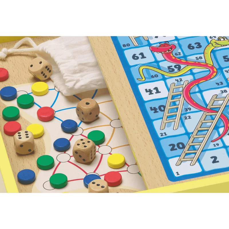 Caja con 30 Juegos de Madera