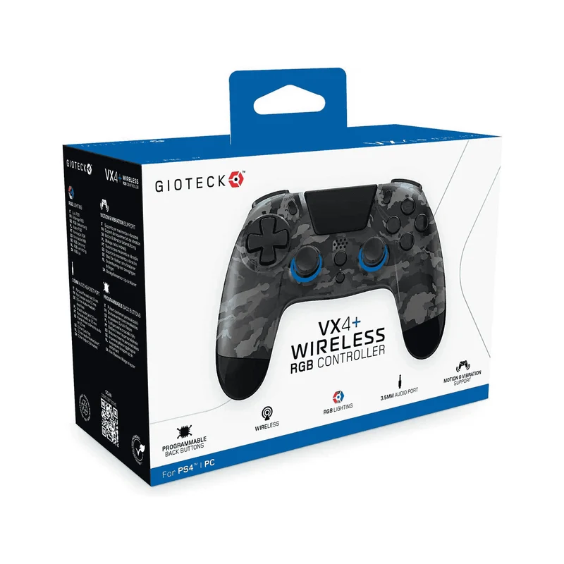 Mando RGB inalámbrico premium Gioteck WX4 para PlayStation 4