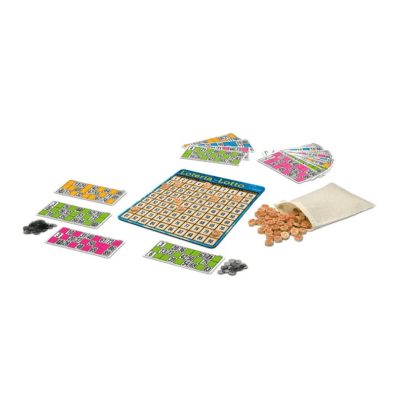 Lotería Metal Box (100% Madera FSC) - Juego Clásico de Bingo en Caja Metálica