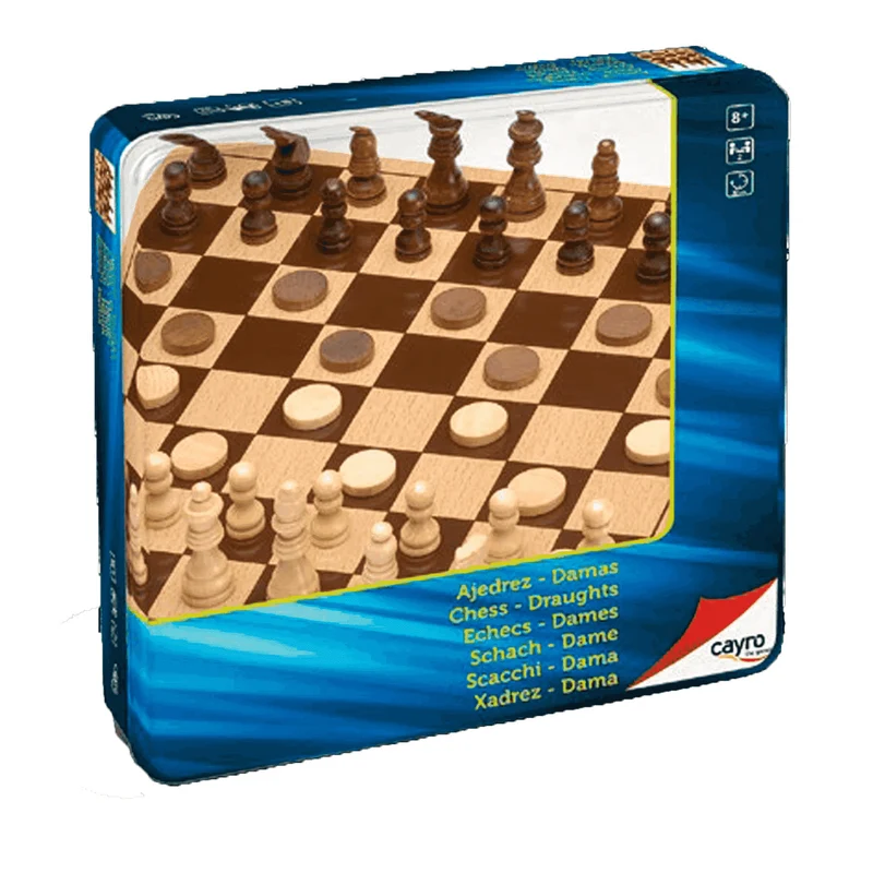 Ajedrez - Damas Caja Metálica | Juego de Mesa