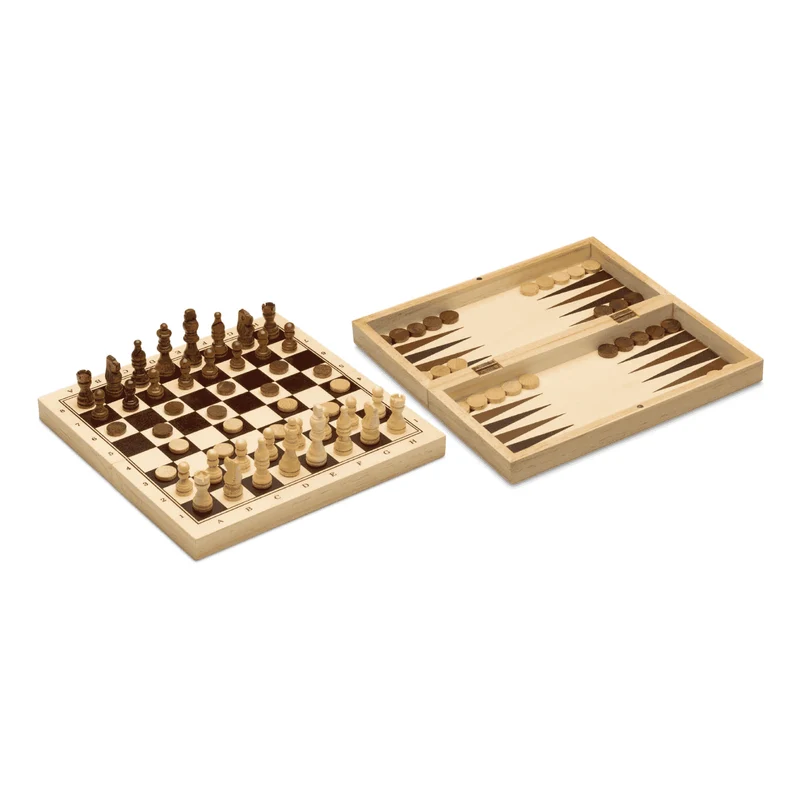 Ajedrez Damas y Backgammon Game Planet Classics