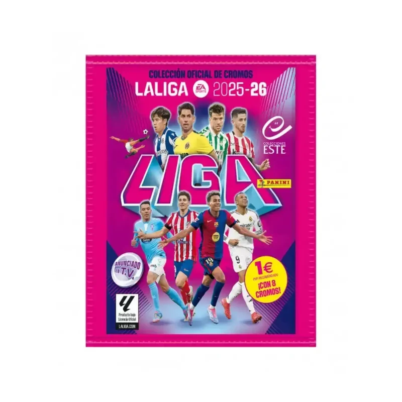 Sobre individual Liga Este 2025-26 – 8 cromos Panini