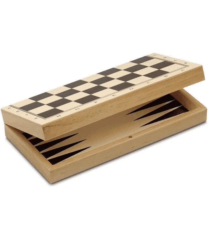Juego 3 en 1 de Madera – Ajedrez, Damas y Backgammon