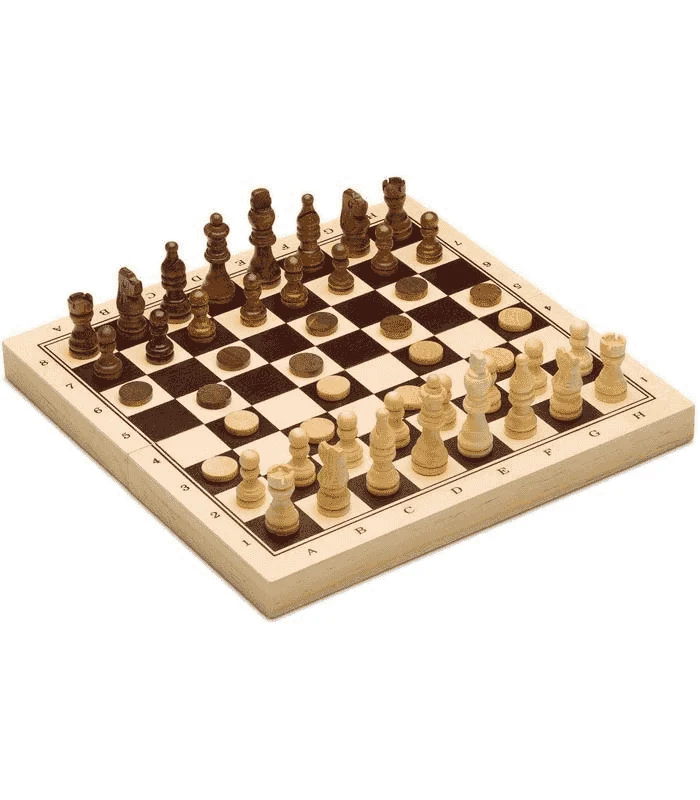 Juego 3 en 1 de Madera – Ajedrez, Damas y Backgammon