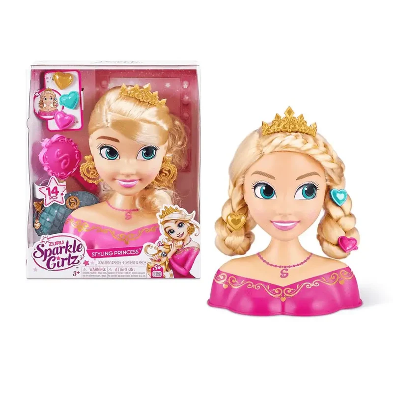 Busto de Peinado Sparkle Girlz Princesa – 14 accesorios