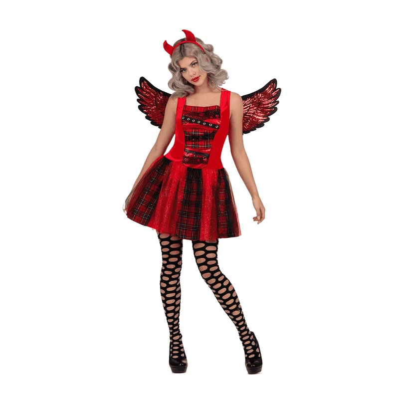 Disfraz de Diablesa punk adulto talla S