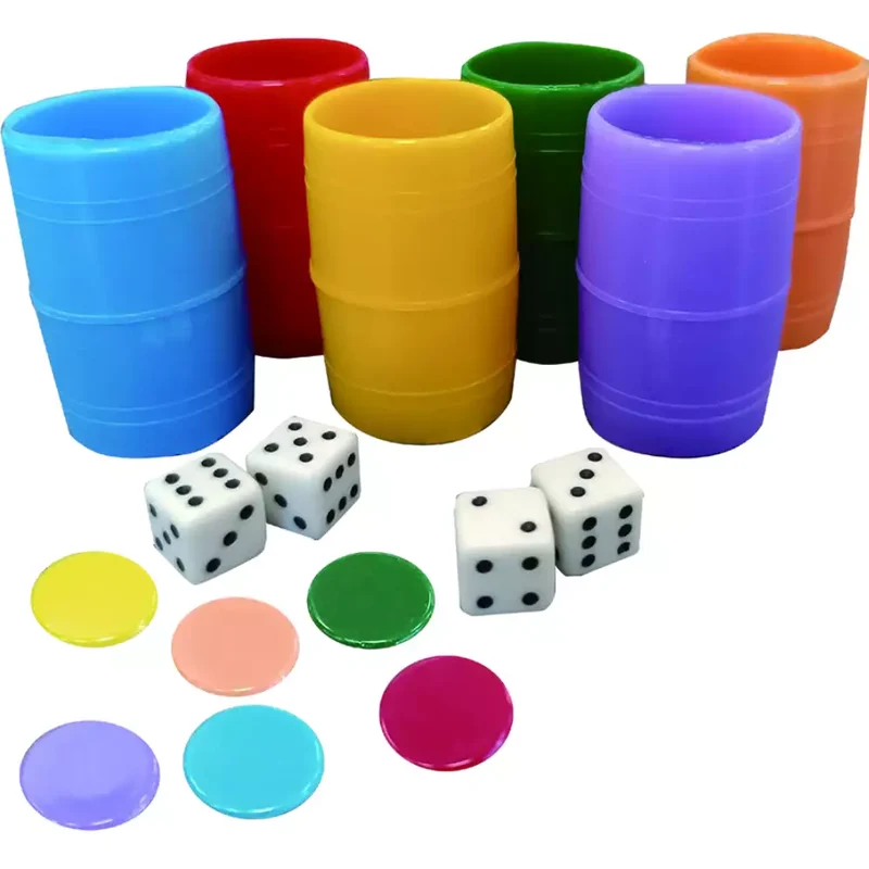 Parchís y Oca 2 en 1 con Cubiletes para 6 Jugadores
