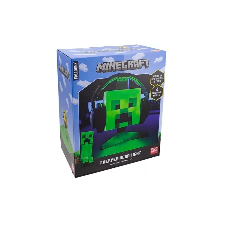 Lámpara Creeper con Soporte de Cascos Minecraft