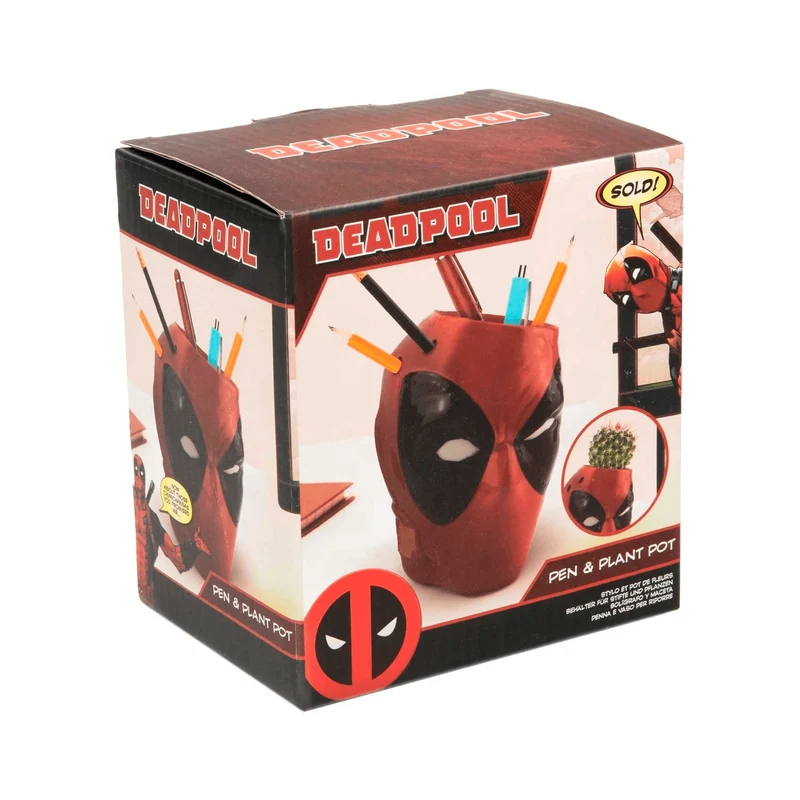 Bote para Bolígrafos o Plantas Deadpool Marvel Cerámica 13 cm