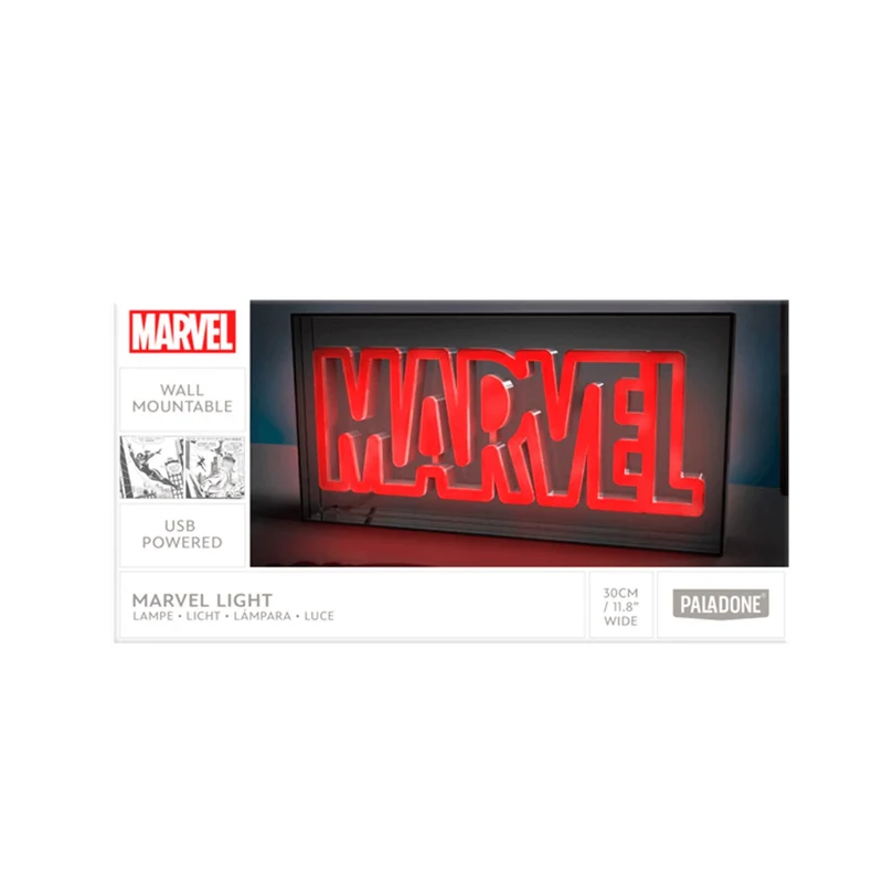 Lámpara LED de neón del Logo de Marvel