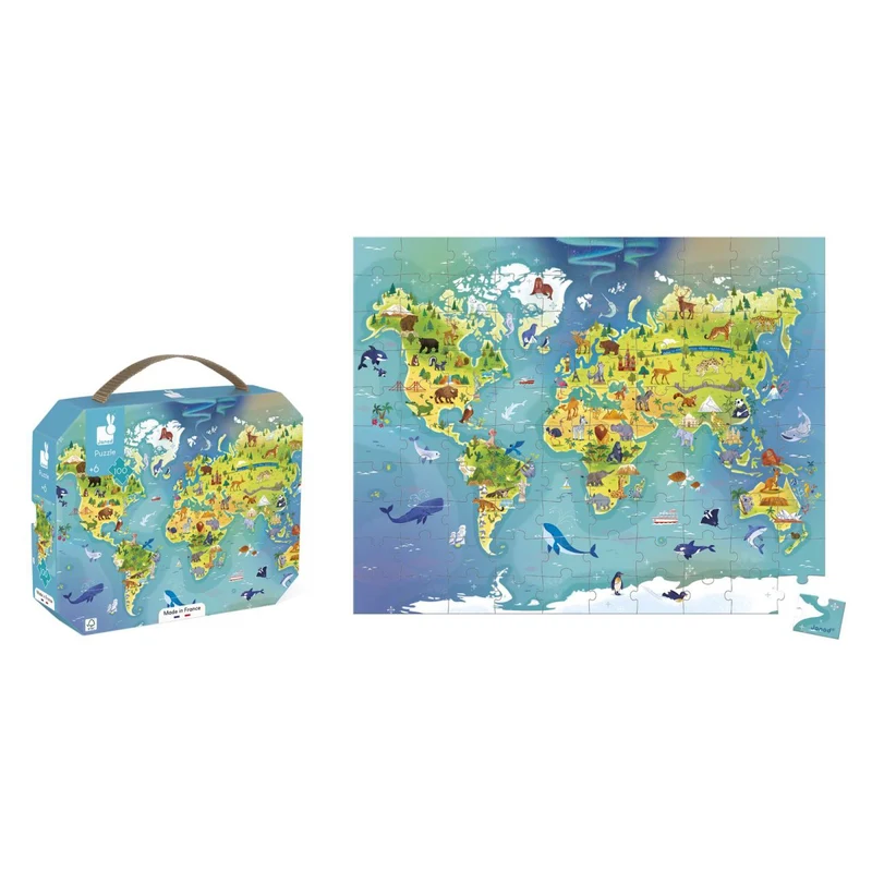 Puzzle del mundo 100 piezas · Janod