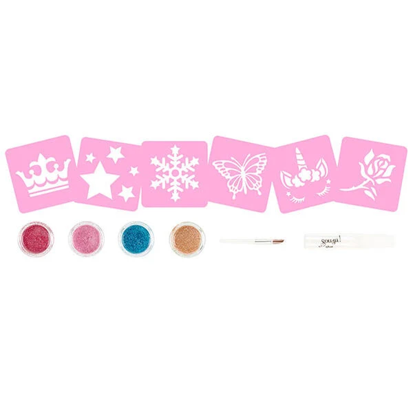 Set tatuajes purpurina · Souza